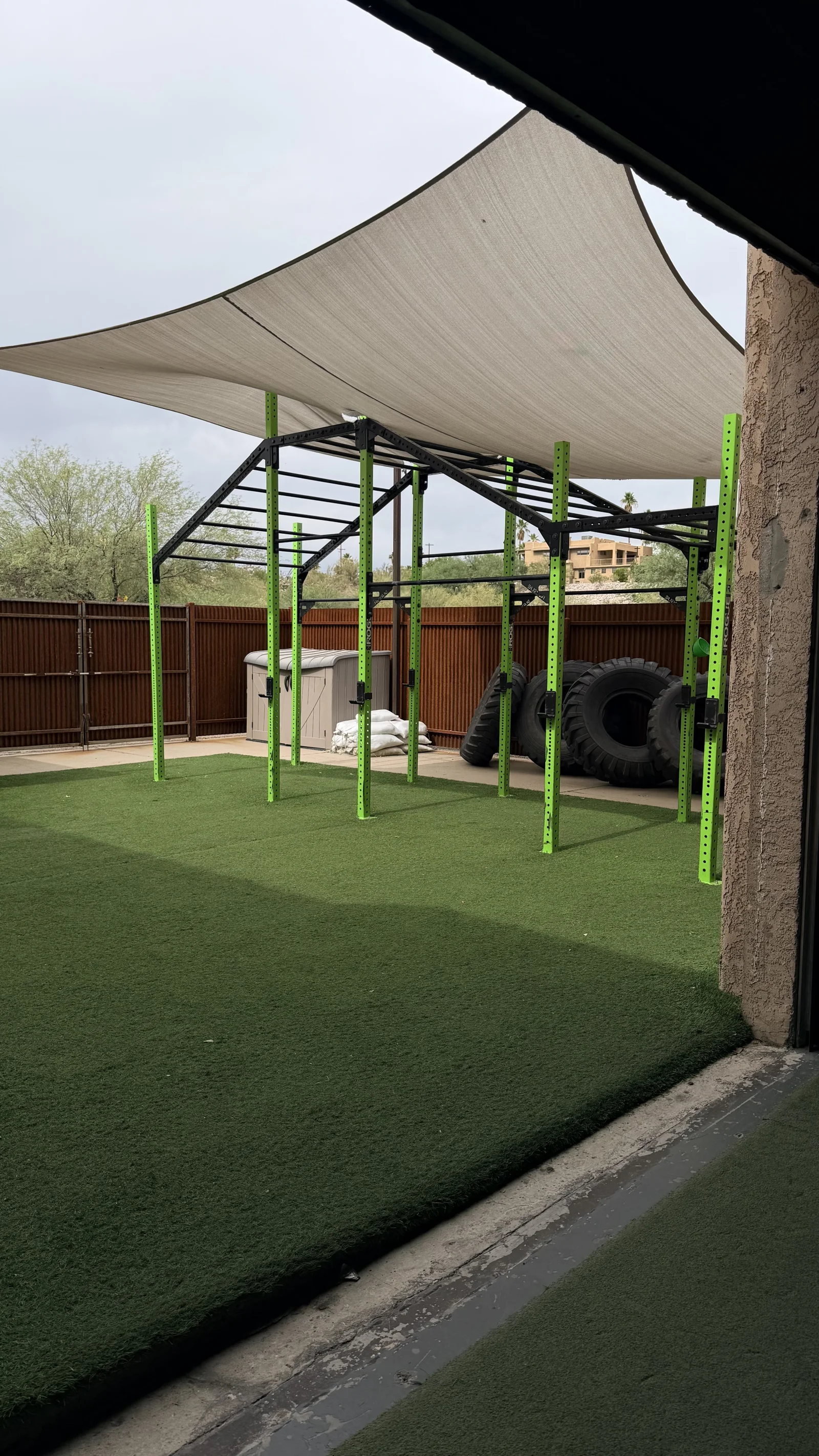 Outdoor training rig at The Gym of Tucson open gym